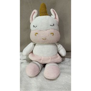Kenzie Unicorn Knitted Stuffed Toy Rattle.
